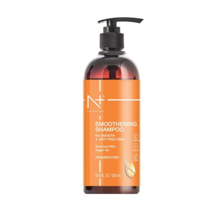 N PLUS Professional Smoothening Shampoo, For Smooth & Anti Frizz Hair, Enriched With Argan Oil, Paraben Free, 1 Count