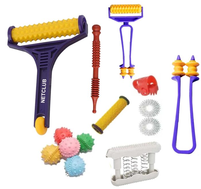 NETCLUB Acupressure kit yoga Exercise Tools Accupressure massager Sujok kit Colourful Ball fitness kit pain & stress relief home gym blood circulation body massager