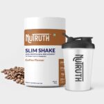 NUTRUTH- High Protein Meal Replacement Coffee Flavoured Shakes | 21 Gm Protein/Serving | Weight Control & Management Protein Shake for Men and Women | 500 ml Shaker Free