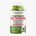 NatureLife Nutrition Plant Based Multivitamin 60+ Ingredients With Vitamin B1, B2, B3, B5, B6, B7, B9, B12, A, C, D, E, K, Calcium etc | Healthy Bones & Joints etc,Good For Men & Women - 60 Veg Capsules