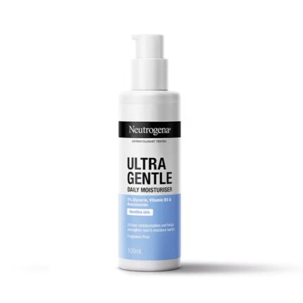 Neutrogena Ultra Gentle Daily Moisturiser | Oil Free | Glycerine, Niacinamide & Vitamin B5 | Light Weight & Non Greasy | Dry & Sensitive Skin | 100ml