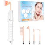 NewWay Portable High Frequency Facial Machine with 4 tube for skin tightening, acne treatment, Wrinkle Reducing, skin tag removal, professional facial Beauty tools