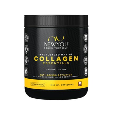 NewYou Marine Collagen Supplements for Skin & Hair | Powder for Women & Men | Supplements for Skin, Hair, Joints & Bone Health Support Hydrolyzed Marine Collagen Peptides - 200g