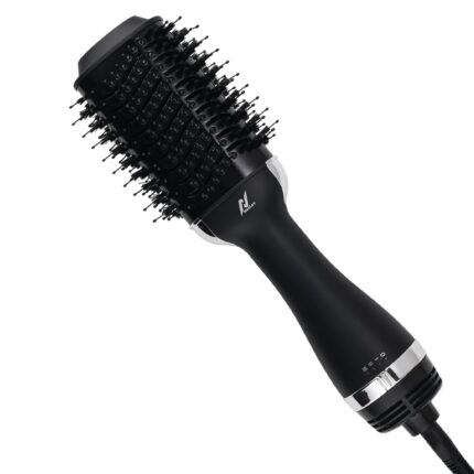NexLev Ionic Volumizer |3 in 1 Hot Air Brush to Straight, Dry & Volumize | 1200 W | Reduce Frizz |Ceramic Tourmaline Coated Large Barrel |Salon like Soft Curl at Home | 3 Speed & 2 Heat Settings |V-01