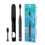 Nexlev Sonic Electric Toothbrush & Travel Case | 30000 vibrations/min | 2 modes | Super soft Bristles | 2 min timer | Waterproof | 2 Replaceable Brush Heads | Gentle Oral Care | Black ET-01