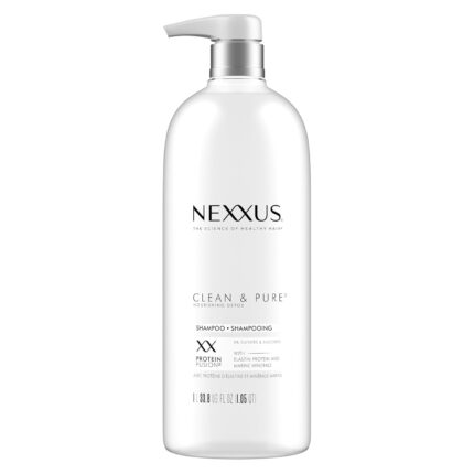 Nexxus Clean and Pure Clarifying Shampoo, For Nourished Hair With ProteinFusion, Silicone, Dye And Paraben Free 33.8 oz