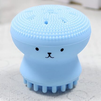 Nicoport A1B Silicone Octopus Facial Cleansing Brush Handheld Face Brush and Massager Pore Cleaner Exfoliator Face Deep Pore Cleansing Brush Manual Facial Cleansing Brushes A1B(Blue)