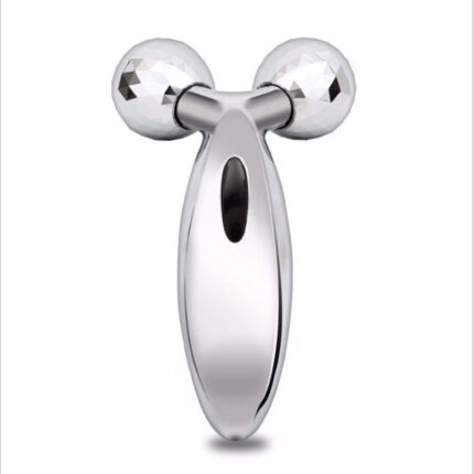Niyam Health Care India 3D Y Shape Aluminium Big Roller Skin Lifting Microcurrent Face Massager Device (Pack of 2)