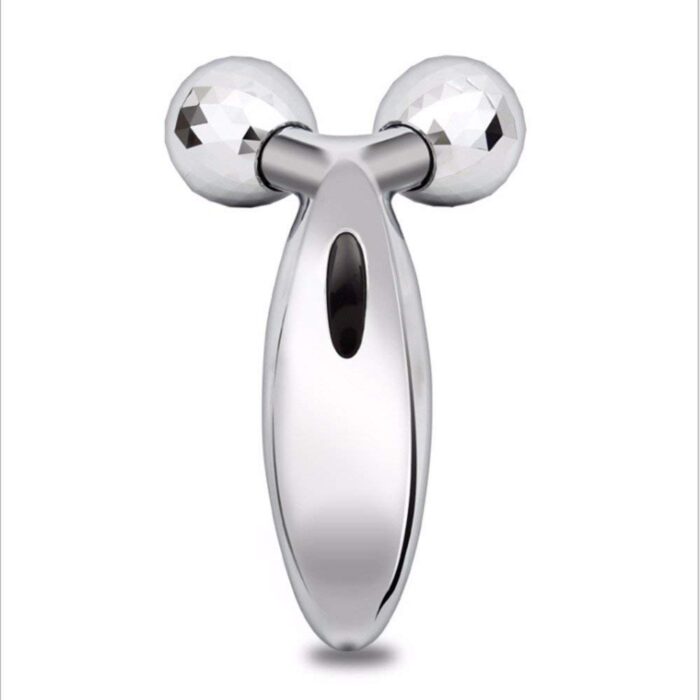 Niyam Health Care India 3D Y Shape Aluminium Big Roller Skin Lifting Microcurrent Face Massager Device (Pack of 2)