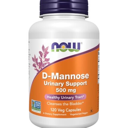 Now Foods D-Mannose 500Mg 120 Veg Capsules, 140 grams