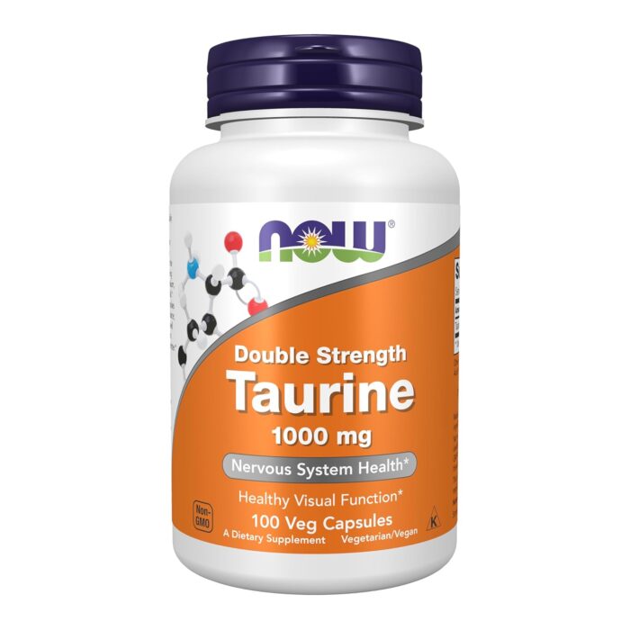 Now Foods, Taurine, Double Strength, 1,000 mg, 100 Veg Capsules