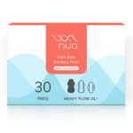 Nua Ultra-Safe Sanitary Pads For Women | 30 Ultra Thin Pads | Heavy Flow-XL+ | Safe on Skin | Toxic-Free & Rash-Free | Unscented | 50% Wider Back| Leakproof | Made Safe