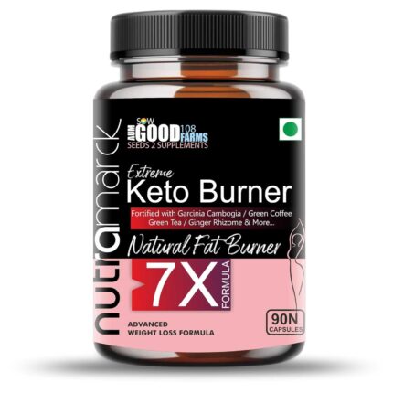NutraMarck Keto Fat Burner 7X | Natural Weight Loss Capsules 1000mg With Garcinia Cambogia, Green Coffee, Green Tea & More | Metabolism Booster | For Men & Women (90 Count (Pack of 1)
