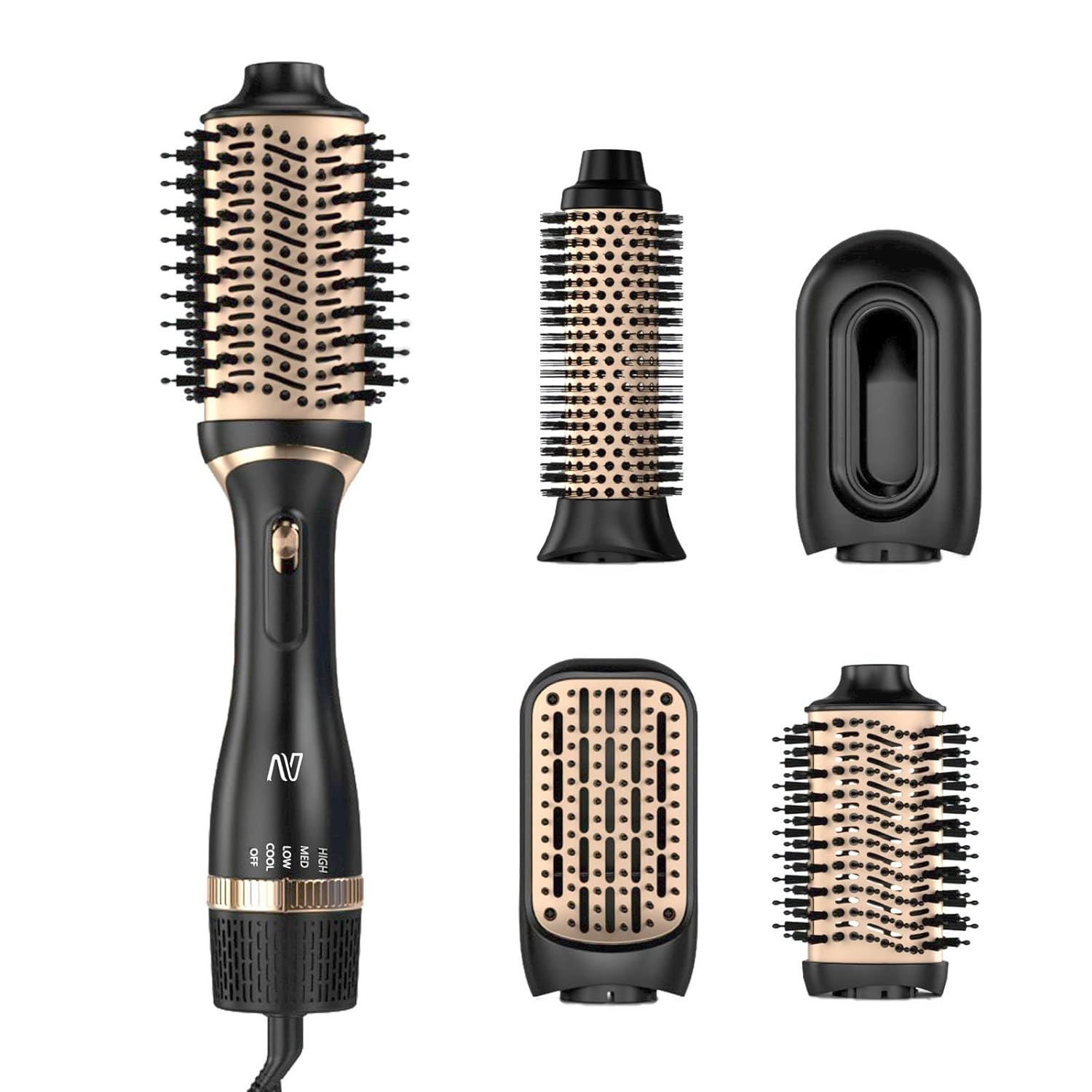 Nycoba Hair dryer brush, multifunctional hot air brush with adjustable heat settings for different hair types, negative ion technology and fast drying