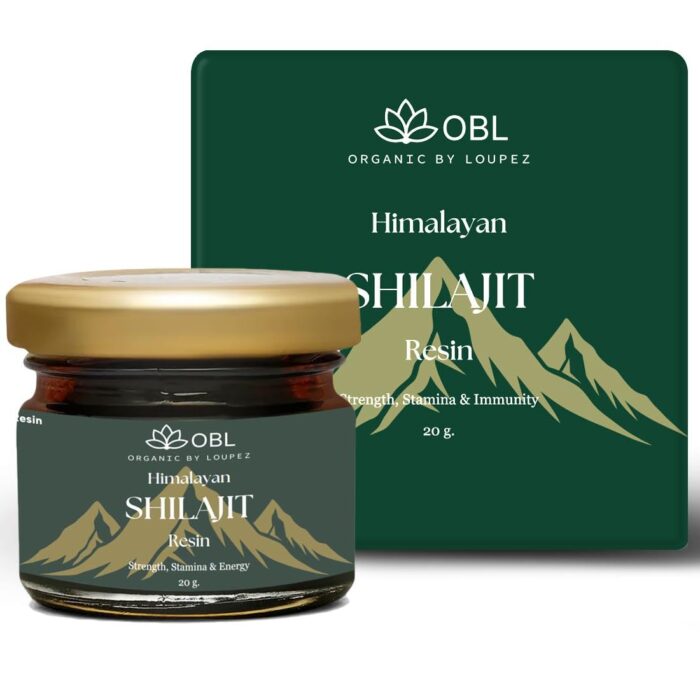 OBL ORGANIC BY LOUPEZ Shilajit/shilajeet Himalayan Resin 20g | For Strength, Stamina & vitality | Energy Supplement | 250mg per serving | 80 servings | Helps in Boosting Stamina