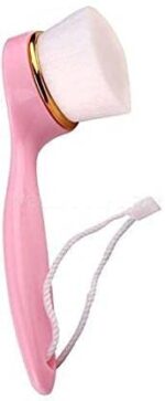 OS King Soft Mild Fiber Facial Face Massage Brush Deep Cleansing Clean Wash Pore Care Brush-Pink (Pack of 1)
