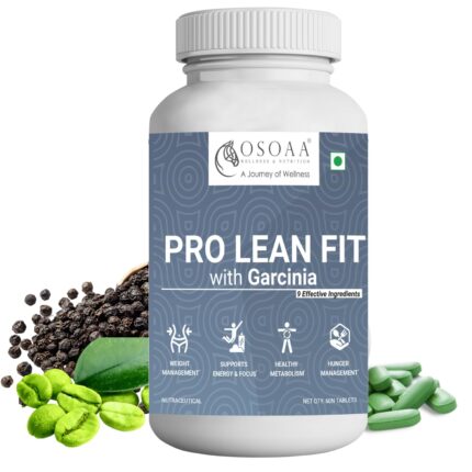 OSOAA Fat Burner (60 Veg Tablets) | Lab Tested & FSSAI Approved | With L Carnitine, Green tea Extract, Caffeine, Chromium & Garcinia Cambogia for Weight Loss Support - for Men & Women