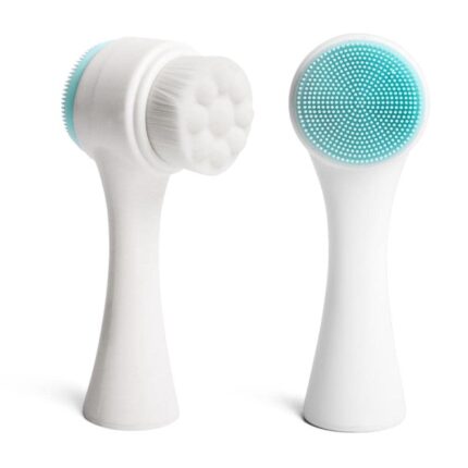 OZKET Facial Cleanser Brush, Silicone Face Cleanser Massager Brush, Facewash Cleanser Brush, 2 in 1 Face Wash Brush, Deep Pore Exfoliation Makeup Massaging For Dry Skin, Facial Scrubber for Women Girl