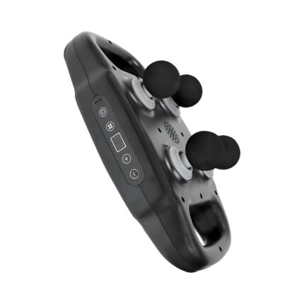 Oblivion Handheld Full Body Massager 4-Head Percussion Massage Gun For Deep Tissue Muscle Relaxation, Portable Cordless Electric Recovery Device With Adjustable Speed For Pain Relief, Black