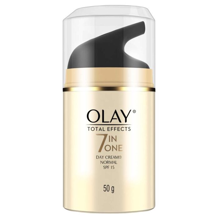 Olay Total Effects Anti Ageing Skin Cream (Moisturizer)| Fights 7 Signs of Ageing | With Niacinamide and Green Tea Extracts | Normal, Oily, Dry, Combination Skin | 50g (normal spf 15)