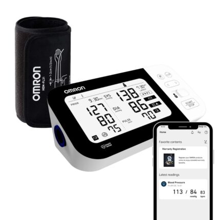 Omron HEM 7361T Bluetooth Digital Blood Pressure Monitor for Clinical & Professional Use with Afib Indicator and 360° Accuracy Intelliwrap Cuff (White)