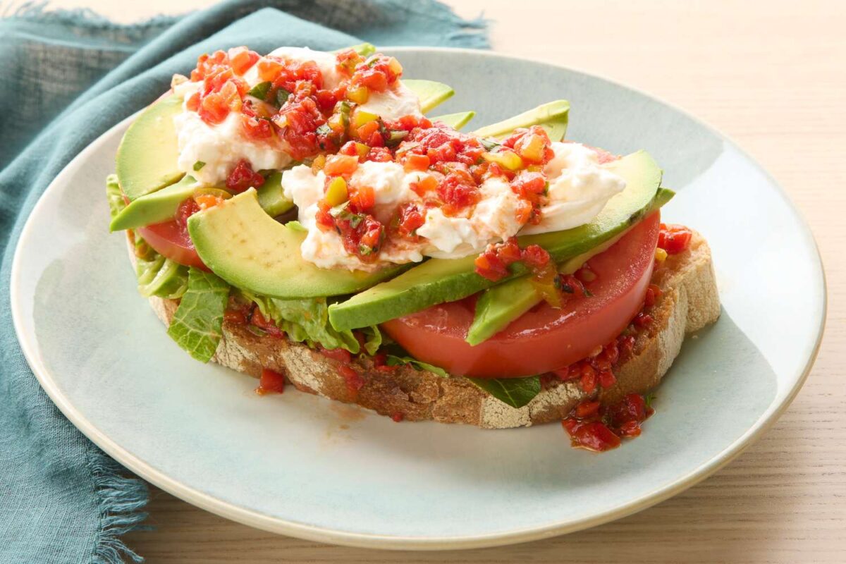Open-Face Tomato & Burrata Sandwich