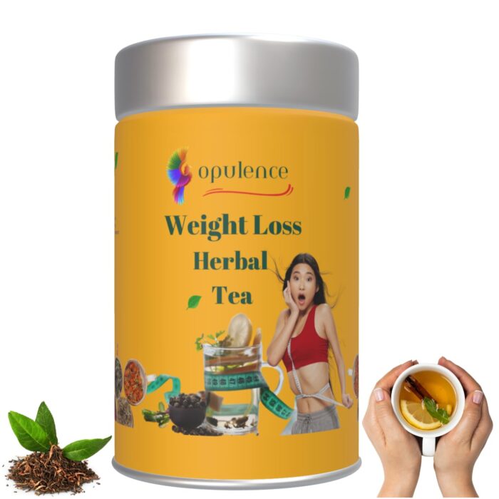 Opulence Weight Loss Herbal Tea | Ayurvedic Slimming Tea with Oolong, Ginger, Cinnamon, Dandelion Root & More | Detox & Fat Burner | Caffeine-Free | Natural Wellness Blend – 100g Loose Leaf