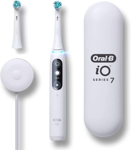 Oral-B Adult Io Series 7 Electric Toothbrush With 2 Brush Heads, White Alabaster, 1 Piece