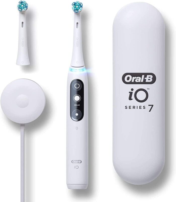 Oral-B Adult Io Series 7 Electric Toothbrush With 2 Brush Heads, White Alabaster, 1 Piece