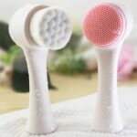 Original Face Brush for Cleansing and Exfoliating - Double Sided Facial Cleaning Brush with Soft Bristles Scrubber to Massage and Scrub Your Skin
