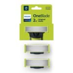PHILIPS Men Oneblade Replaceable Blade Pack of 2 Replaceable Blades, Qp220/51 (Lime)