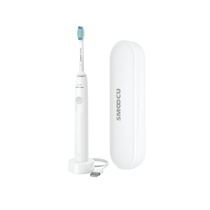 PHILIPS Sonicare DailyClean Rechargeable Toothbrush with Smoocu, SmarTimer and Quadpacer Case