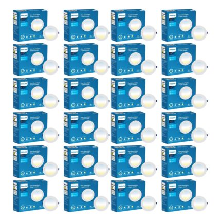 PHILIPS StarFit 7-watt Round LED Downlighter | 3 Colors in 1 Concealed JB LED Downlight | LED Ceiling Light for Home and Hall | Cut Out: 3 inch, Color: Tunable White, Pack of 24