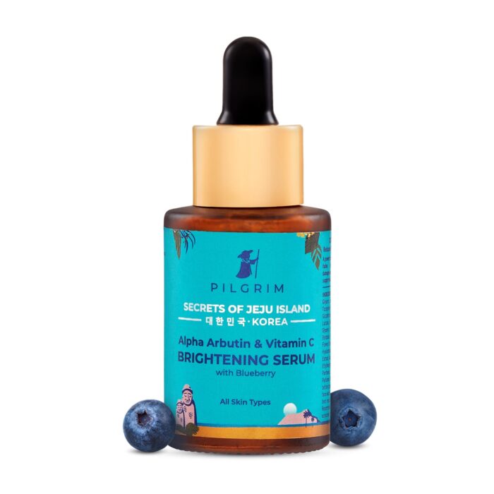 PILGRIM Korean 2% Alpha Arbutin & 3% Vitamin C Brightening Face Serum for glowing skin| Alpha arbutin face serum|All skin types | Men & Women| Korean Skin Care| Vegan & Cruelty-free | 30ml