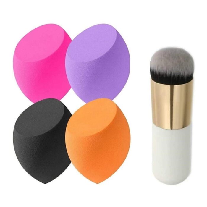 PLETHORA 4 Makeup Sponge Blender Round Foundation Brush (pack of 5)