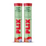 PLIX - THE PLANT FIX Probiotics+ Apple Cider Vinegar Effervescent Tablets|Supports Digestion,Improves Gut Health & Metabolism|With 10bn CFU|15 Tablets,Pack of 2|For Unisex, 220 grams