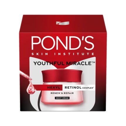 POND’S Age Miracle Wrinkle Corrector (Anti-Wrinkle) Anti Aging Night Cream, With Retinol-C Complex, 50 g