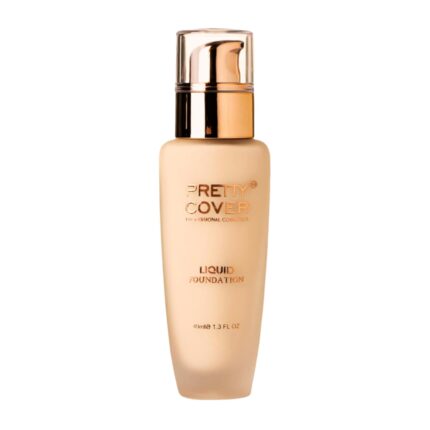 PRETTY COVER Liquid Foundation, Full Coverage, Long-Lasting Wear, Hydrating Formula with Shine Control (Double Spanish)