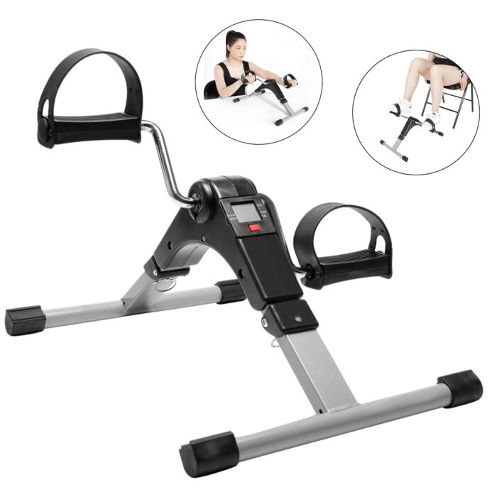PROTON™ Foldable Mini Fitness Cycle Pedal Exerciser Bike for Men & Women – Home Gym Exercise Machine with Digital Display – Compact, Portable, Multicolor – Leg & Arm Workout, PVC Construction