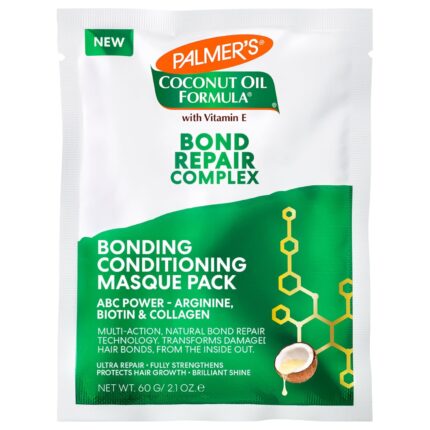 Palmer's Amino Bonding Complex Hair Mask, Intense Conditioning Masque Pack with Coconut Oil & Vitamin E, Heat Protectant, Anti Frizz, Adds Shine, Protects Hair Growth, All Hair Types, 60g
