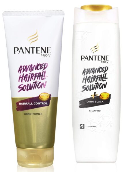 Pantene Advanced Hair Fall Solution Anti Hair Fall Conditioner, 200 ml & Pantene Advanced Hair Fall Solution Long Black Shampoo, 180 ml