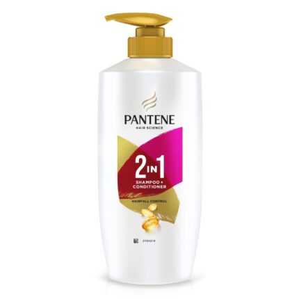 Pantene Advanced Hairfall Solution, 2in1 Hairfall Control Shampoo + Conditioner, Pack of 1, 650ML, Pink