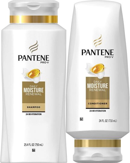 Pantene Moisturizing Shampoo and Conditioner for Dry Hair, Daily Moisture Renewal, Bundle Pack, Bundle