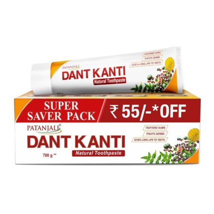 Patanjali Dant Kanti Natural Toothpaste 700G, Helps in Reduction in Bad Breath, Cavity Free Smile, Freshness with Protection, Healthy Gums & Effective Dental Care