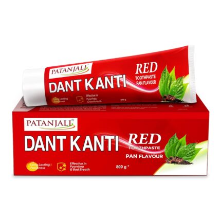 Patanjali Dant Kanti Red Toothpaste 800g (200x4) with Pan flavour, Helps in Reduction in Bad Breath, Cavity Free Smile, Freshness with Protection, Healthy Gums & Effective Dental Care
