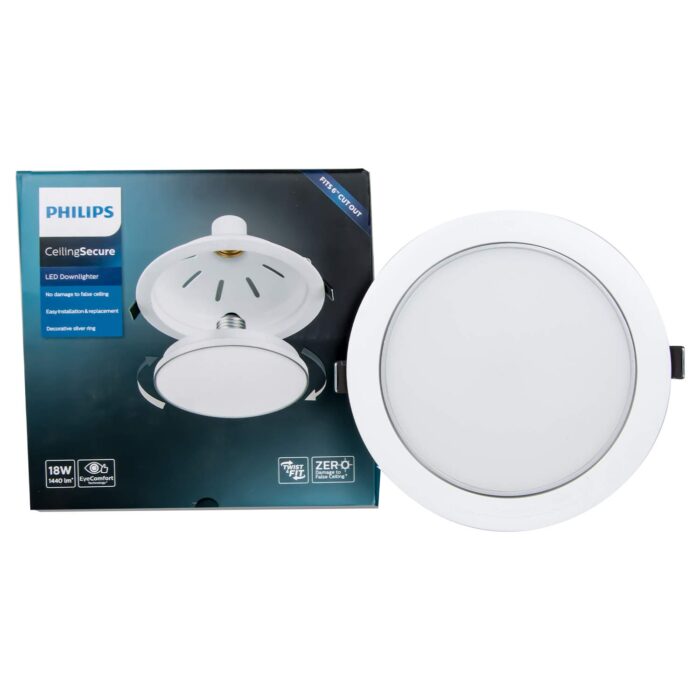 Philips Ceiling Secure Downlighter, 18 Watt, Cool Day Light