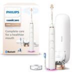 Philips Sonicare DiamondClean Smart 9300 Electric Toothbrush, Sonic Toothbrush with App, Pressure Sensor, Brush Head Detection, 4 Brushing Modes and 3 Intensity Levels, Rosegold, Model HX9903/65