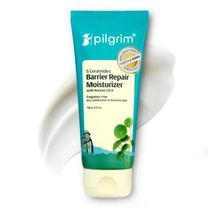 Pilgrim 5 Ceramides Moisturizer for Face 100g | Hyaluronic Acid for Intense Moisturizing & Skin Strengthening | Barrier Repair with Korean CICA | Lightweight & Non-Sticky | For All Skin Types I For Women and Men I