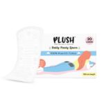 Plush Ultra Thin Panty Liners for Women Daily Use, 20 Liners | 1mm Thin, 150mm Long | Pure U.S. Cotton Liners for Rash-Free Periods | Suitable For Sensitive Skin | No Toxins, No Parabens