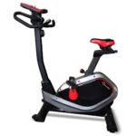 PowerMax Fitness Bu-650 Magnetic Upright Exercise Bike For Home Use [6Kg Flywheel, Max User Weight 120Kg, Lcd Display, 8-Level Adjustable Resistance & Anti-Slip Pedal] Black Colour